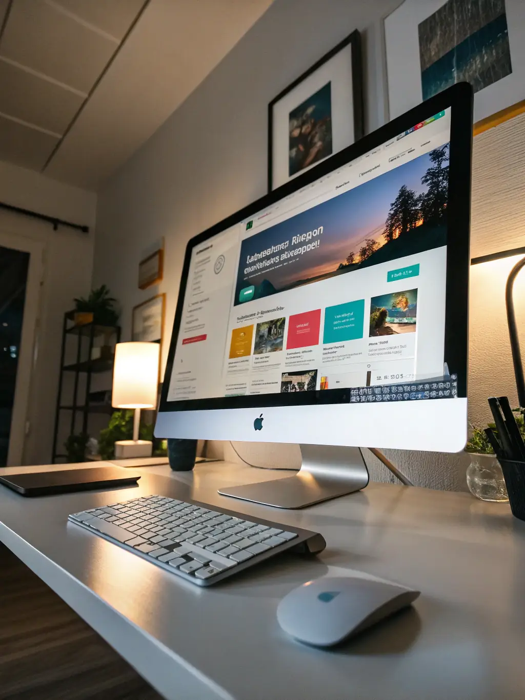 A high-resolution image of a modern website design interface, showcasing clean code and a user-friendly layout, used to represent custom website development services.